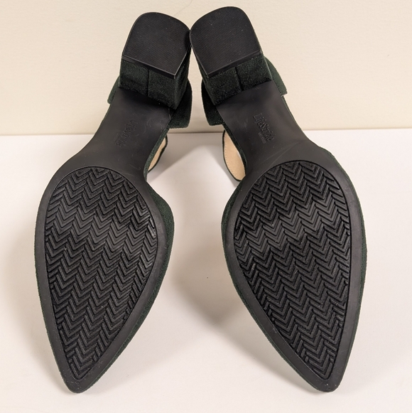 Life Stride Admire Forest Green Suede Ankle Strap Block Heel Pumps - Picture 13 of 16